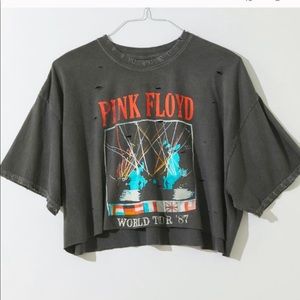Pink Floyd urban outfitters cropped graphic tee
